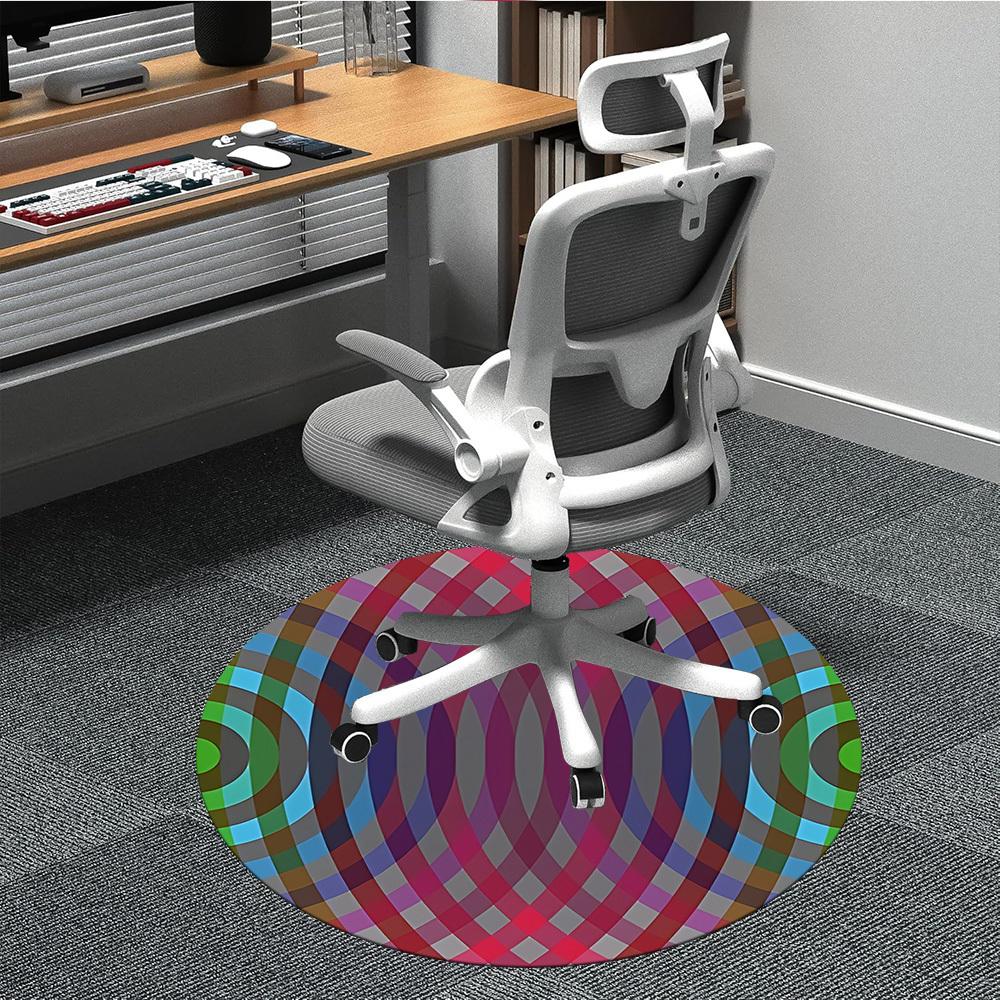 1 Stück optische Illusion Stuhl Teppich für Büro, Innenbereich rutschfester waschbarer Polyesterfaser Teppich,