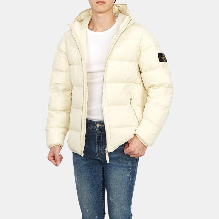 STONE ISLAND Compass Patch Zip Up Puffer Jacket 791543728-V0097