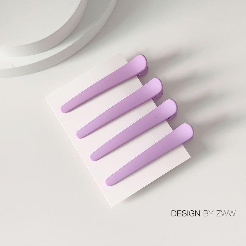 4Pcs/Set 7.8cm Barrettes Matte Solid Plastic Duckbill Hair Clips Hairpin No Trace Bangs Headwear Hair Accessories Women Girls