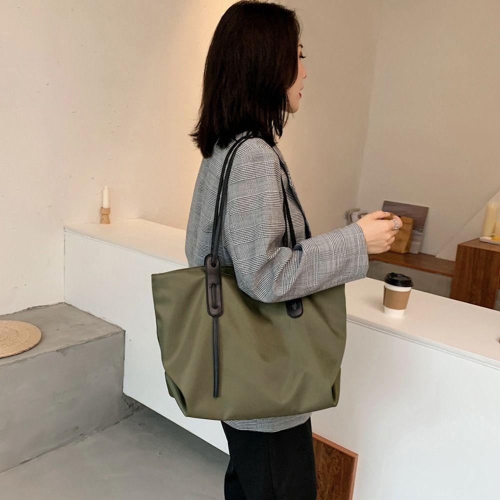 Large Capacity Shoulder Bag Oxford Cloth Handbags Ins Make Up Bag  Girls