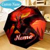 Custom Name Umbrella Fiery Dragon's Majesty Umbrella 8-Frame for Travel, Camping, Casual Lightweight Portable, Essential for Family Gifts