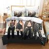 Personality Maneskin Print Bedding Duvet Cover Set 3 Pieces Music Band Bed Set Bedroom Decor Gift For Fans Rock Band Theme New