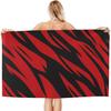 Paski Tygrysa czerwone i czarne Ręczniki plażowe Duże Miękkie Bardzo chłonne Szybkoschnące Ręczniki kąpielowe Ręczniki basenowe Ręczniki plażowe podróżne dla dzieci i dorosłych