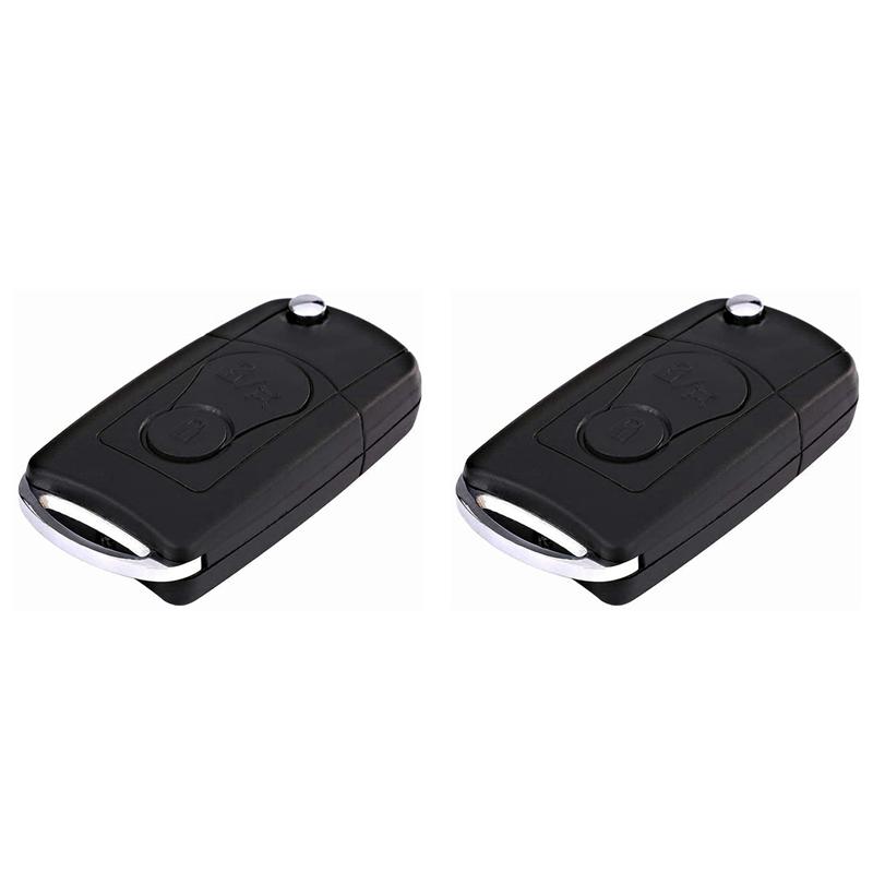 

2X For Ssangyong Actyon Kyron Rexton Flip Remote Car Key Shell Case 2 Buttons Car Accessories ,Black чёрный