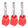3Pcs 3/16" 3 Flute Regular Length Carbide End Mill 9/16" Cutting Length
