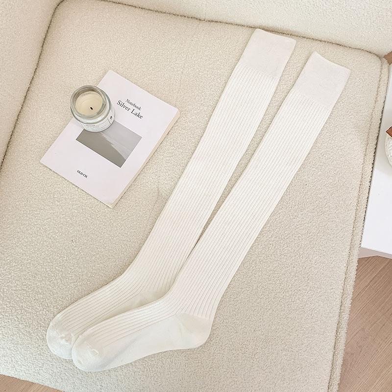Knee Socks Children'S Autumn And Winter Thickened Warm Cashmere Socks Ins Japanese Vertical Strip Thin Warm Anti-Drop Thigh Socks