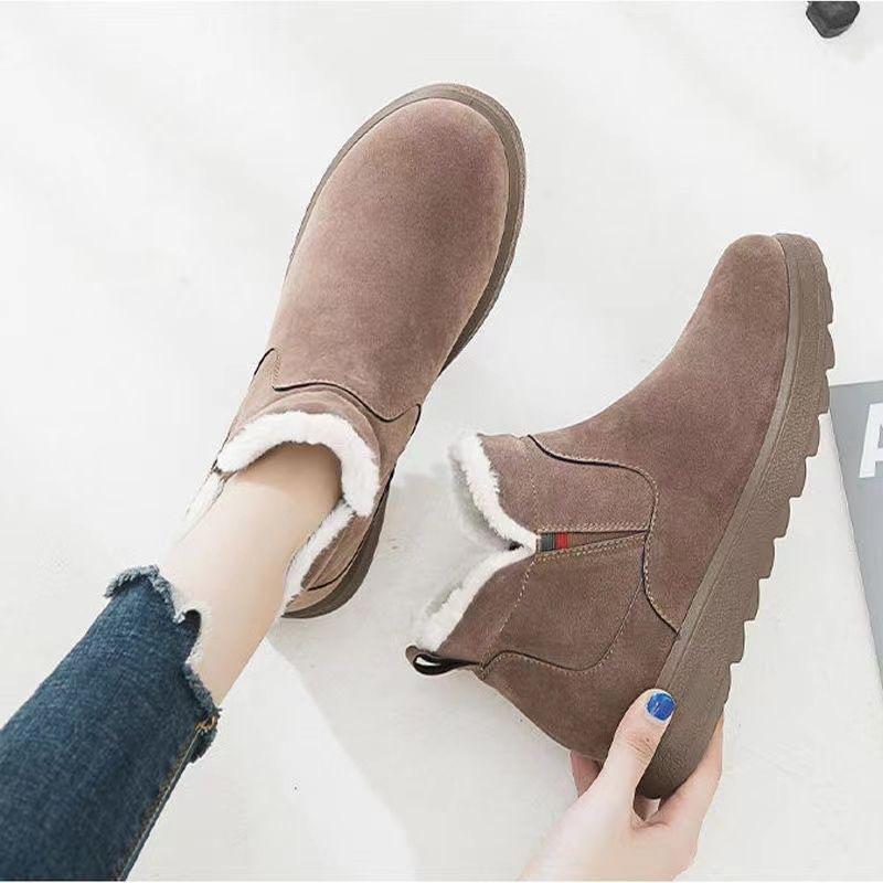 Autumn and winter new retro heightening thick-soled snow boots women's velvet thickened warm middle-aged mother shoes