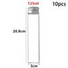 10PCS Mini PET Bottles Kitchen Clear Sealed Can Coffee Beans Storage Container Tube Aluminum Lid Sealed Canister Small Spice Jar