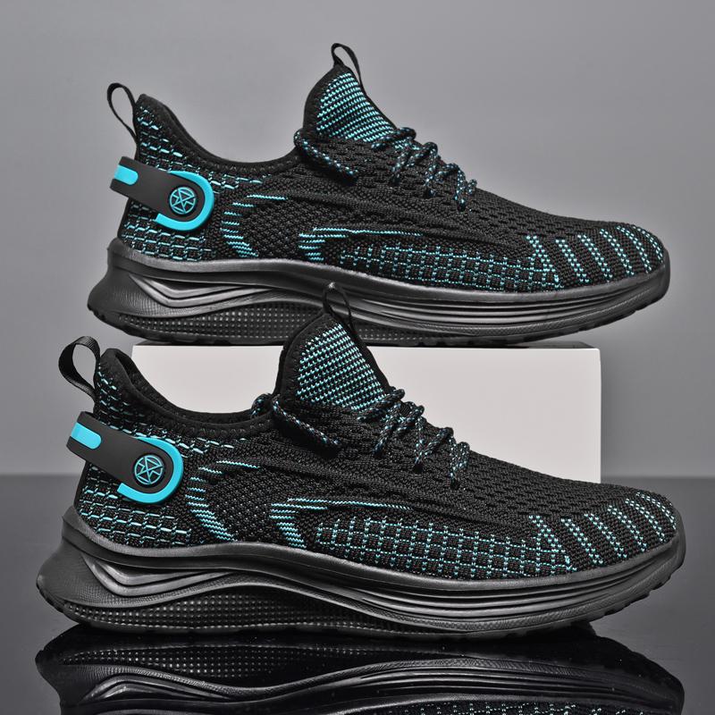 Fashion Flat Shoes 2025 New Spring and Autumn Breathable Casual Men Thick Soled Casual Running Mesh Sports Vulcanized Walking Tennis Sho