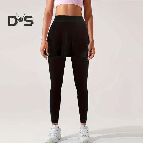 

Женские брюки для йоги с высокой талией, бесшовные брюки для фитнеса с контролем живота, однотонная спортивная юбка для йоги, утягивающие спортивные штаны L серый