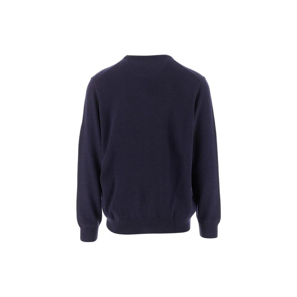 Polo Ralph Lauren FW22 Solid Color Small Pony Embroidered Crew Neck Slim Fit Long Sleeve Sweater Men Sweater Blue 710876714-001