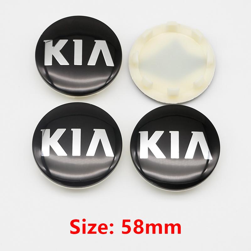 WLCT1 4pcs 58mm Car Wheel Center Hub Caps Auto Accessories For KIA Rio K3 K5 Sportage K6 Picanto Optima Ceed 3 4 Sorento Sorento KX1