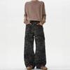 Amerikanische Retro-Camouflage-Latzhose locker lässig Straße Rowdys gutaussehend alt gewaschen gerade Hosen Männer und Frauen neu