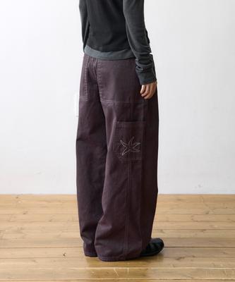 THE COLDEST MOMENT Tcm Stitch Cargo Pants (Dark Purple)