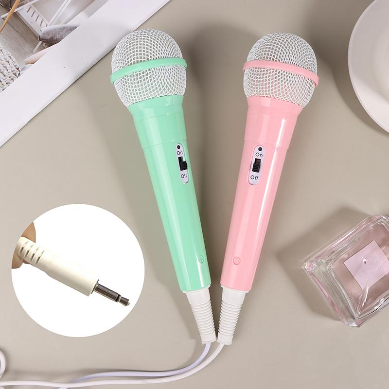 3.5Mm Jack Wired Microphone Lightweight Singing Mechine Home Kids Musical Toy Easy Use No Battery Portable Handheld Microphone