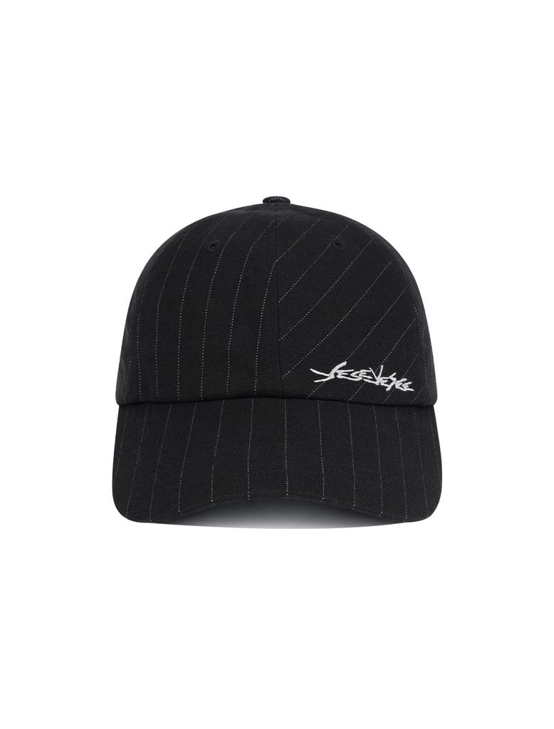 YESEYESEE Pinstripe Ball Cap Black