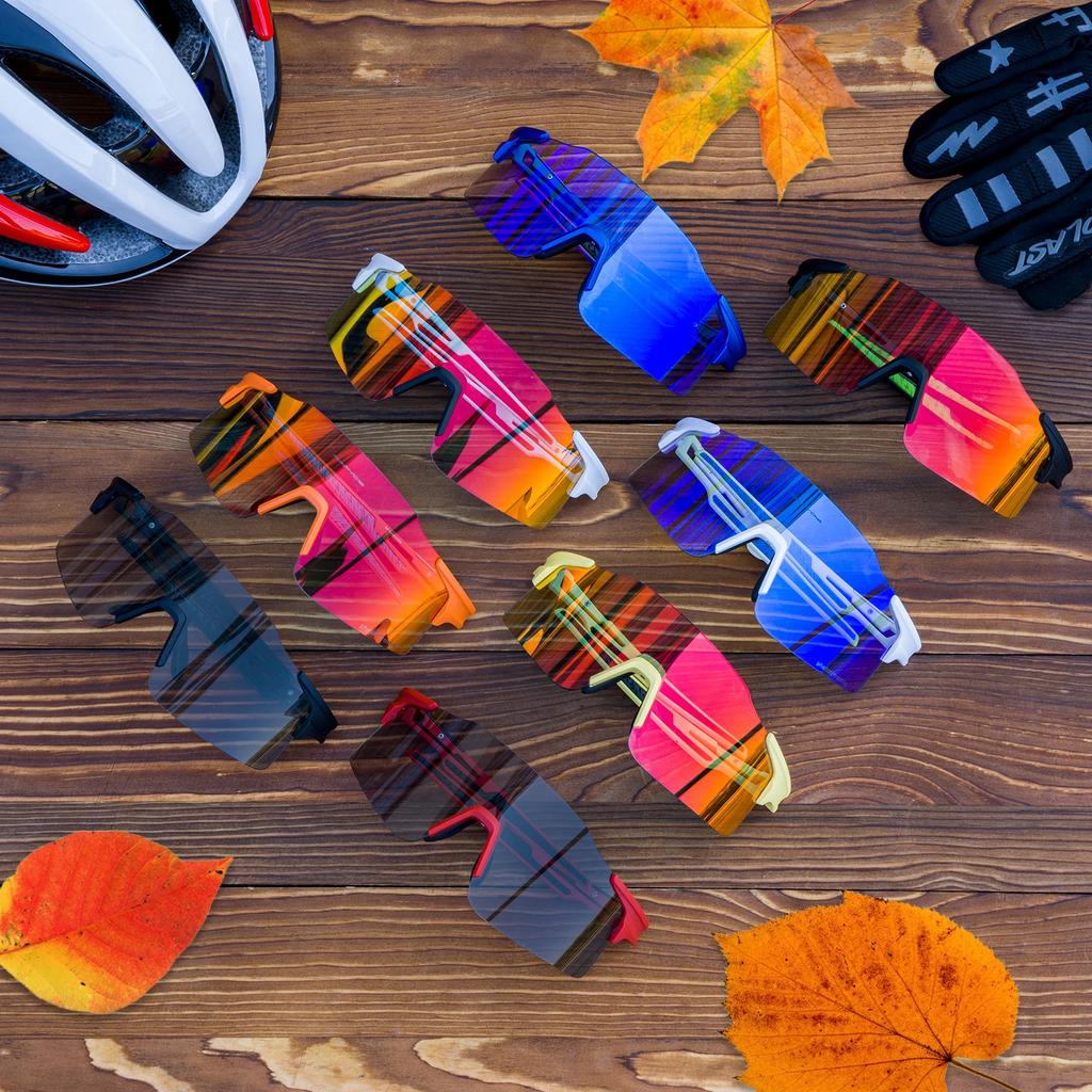 Kapvoe Photochromic Cycling Glasses MTB Cycling Sunglasses Outdoor Bike Eyewear Sports Glasses UV400 Bicycle Goggles Eyepieces