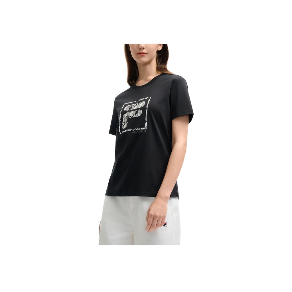 New FILA Regular T Shirt Women's Jet Black F11W528110FBK
