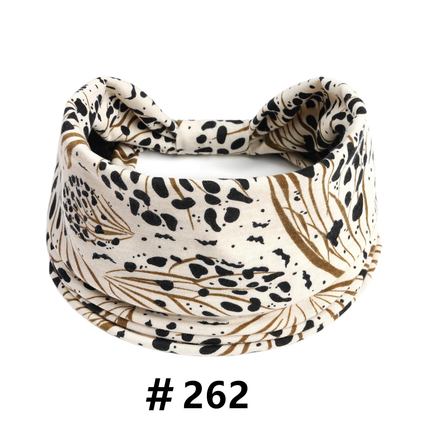 

Повязки на голову с леопардовым принтом для женщин, широкие бохо-тюрбаны, хлопковые эластичные повязки для волос с узлом, нескользящие аксессуары для волос для тренировок