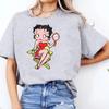 Vintage Betty Boop Cartoon Theme Graphic TShirt Classic Retro Girl Women Cotton Short Sleeve Betty Boop Lover Gift Clothing