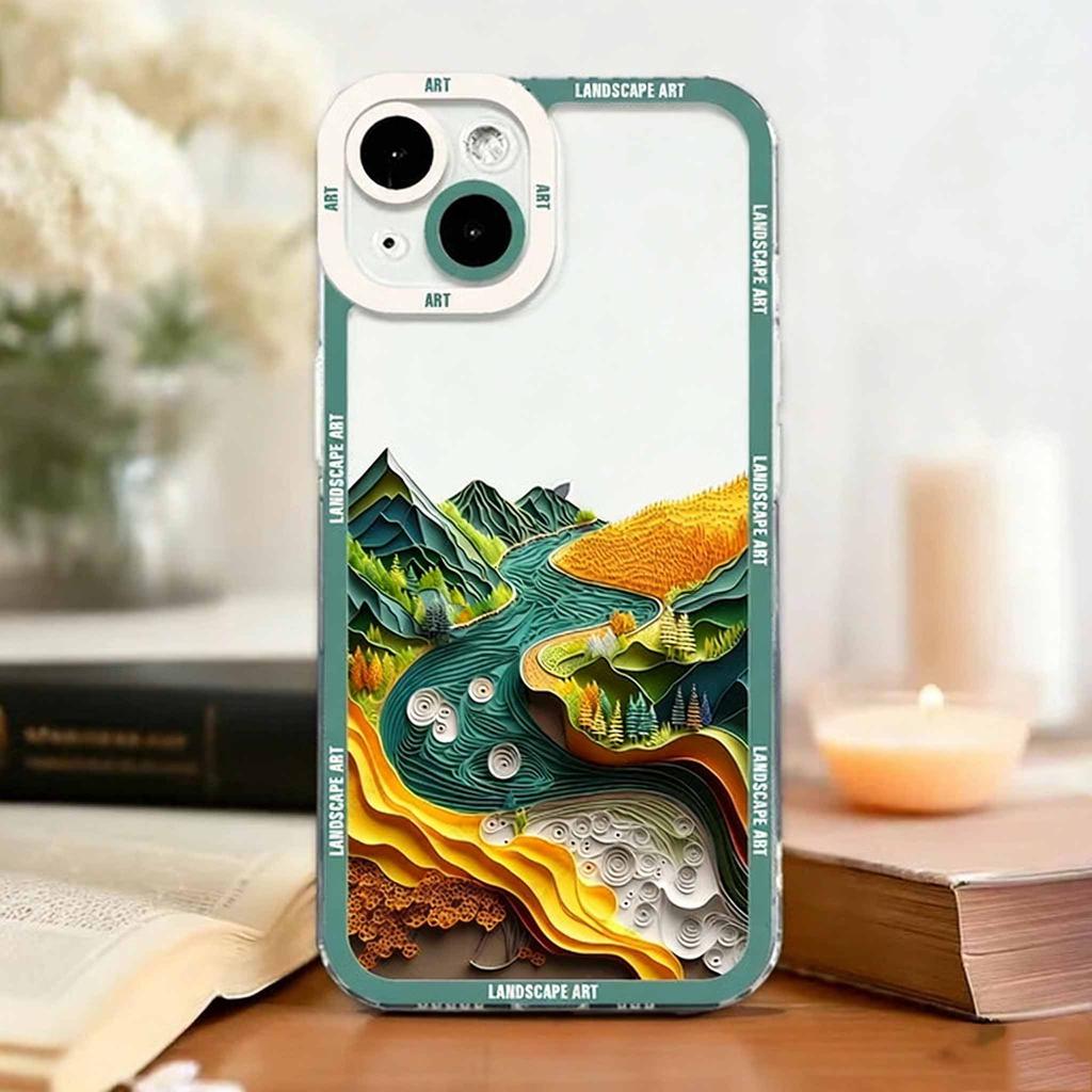 Luxury Japanese-Style Landscape Art Soft TPU Case For Xiaomi 15T Pro POCO X7 X6 X5 X4 X3 M7 F5 Pro F7 F5 F3 M3 11T Pro TPU Cover