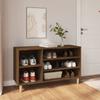Day and Night - Day and Night Brown Oak Plywood Shoe Rack Furniture 102x36x60 Cm