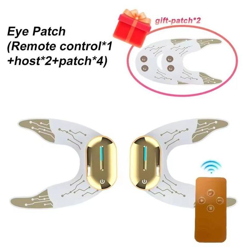 Beautyronics - Massaggiatore Facciale EMS Ricaricabile USB Antirughe / Cerotto Occhi / Cerotto Viso / Telecomando / Set
