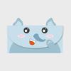 Adorable Animal Cartoon Greeting Card with Envelope - DIY Folding Thank You Card for Kids