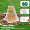 20 Pack Adjustable Garden Cloche with Rotatable Vent for Seedling Vegetable Plastic Plants Cover with Ground Stake Plants