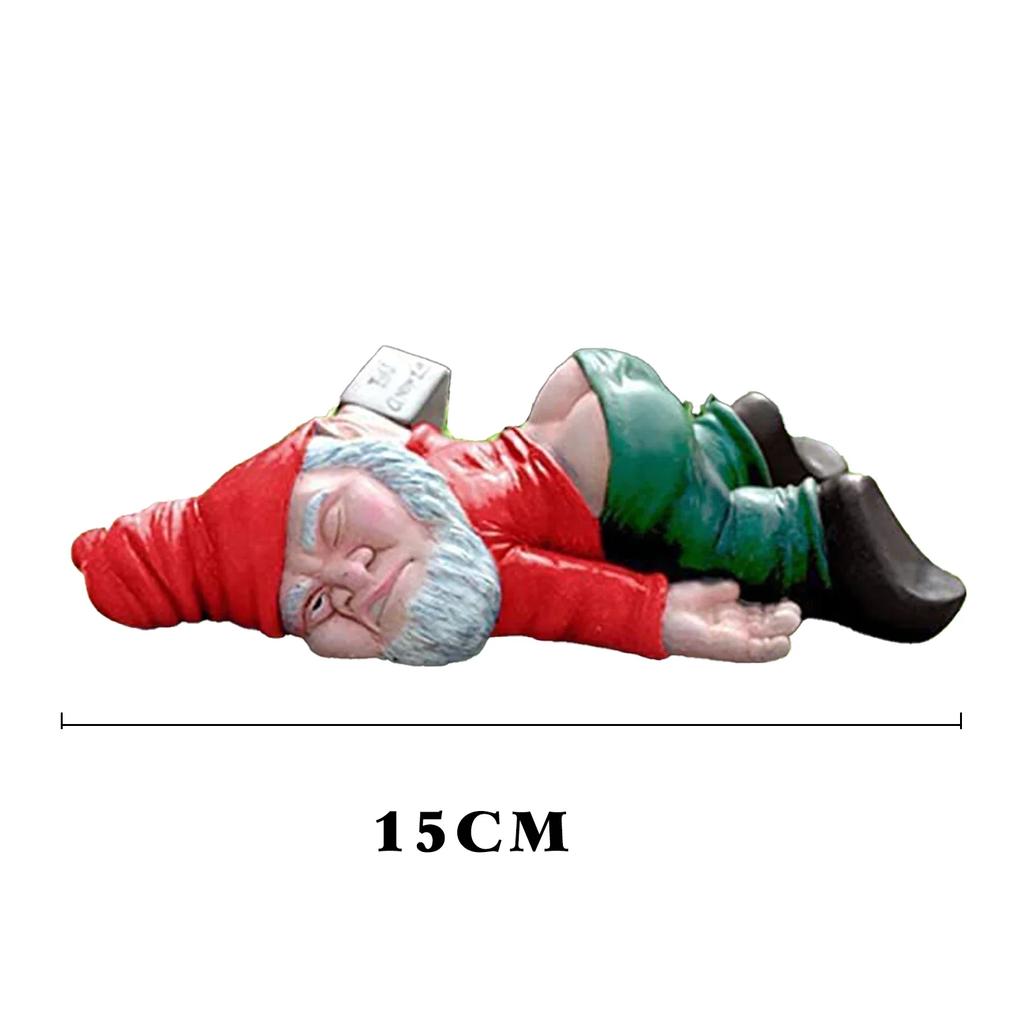 15 Cm Creative Funny Drunk Gnome Dwarf Statue Christmas Garden Dwarf Gnomes Statues Resin Decorations Christmas Table Ornament