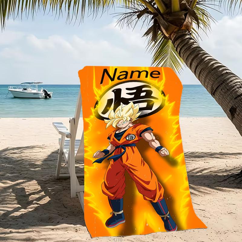 Customizable Personalized Beach Towels Dragon Ball Themed designs.Suitable for the Beach, Yoga, Sports;ideal As Beach Accessories