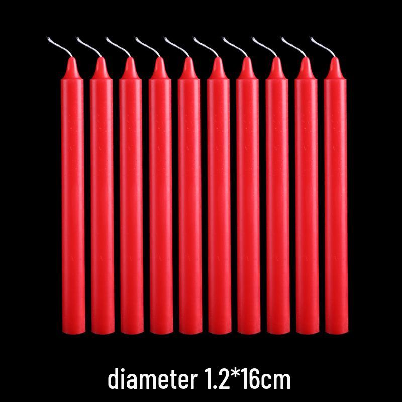 Большие Бездымные Без запаха Аварийные Свечи для Освещения - Красные и Белые, Толстый Дизайн в Старинном Стиле, Подходят для Отключений Электроэнергии и Буддийских Церемоний