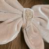 ANOETIC ANC SATIN VELVET RIBBON HAIRPIN_BEIGE
