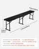 Plastic Folding Bench, 6 ft Portable Bench for Outdoor Picnic Party Camping Dining, Foldable Smooth HDPE Seat for Garden Soccer Multipurpose