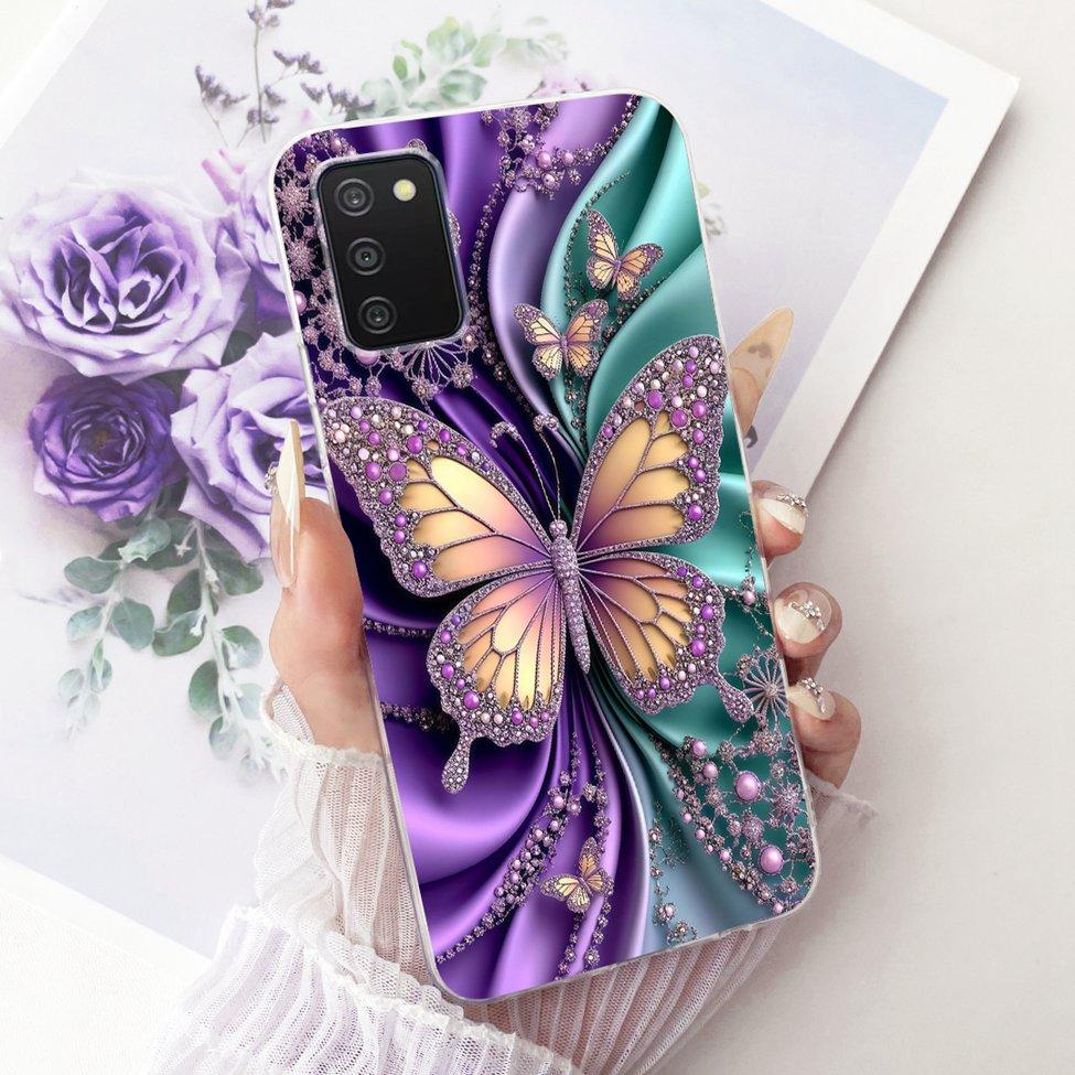 Clear Cover For Samsung A03s Case Cute Fashion Butterfly Funny Painted Casing For Samsung Galaxy A03s SM-A037F SM-A037M SM-A037G