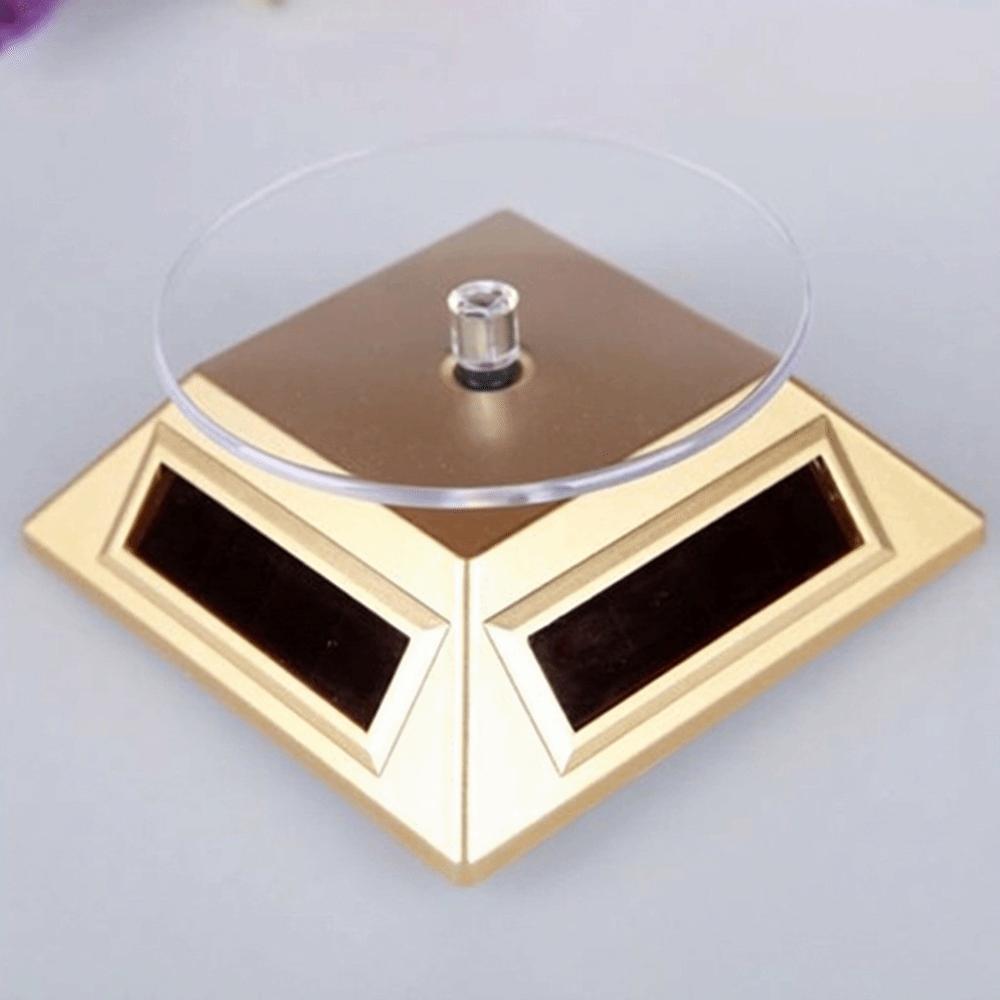 Compact Design Solar Turntable 360 Degree Rotation Revolving Platform Retail Showcase