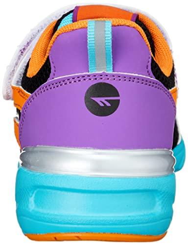 Hi-Tec KD046 FLASH FORCE KIDS Outdoor Sneakers, LED Camping, Purple, 15.0 cm, 2E