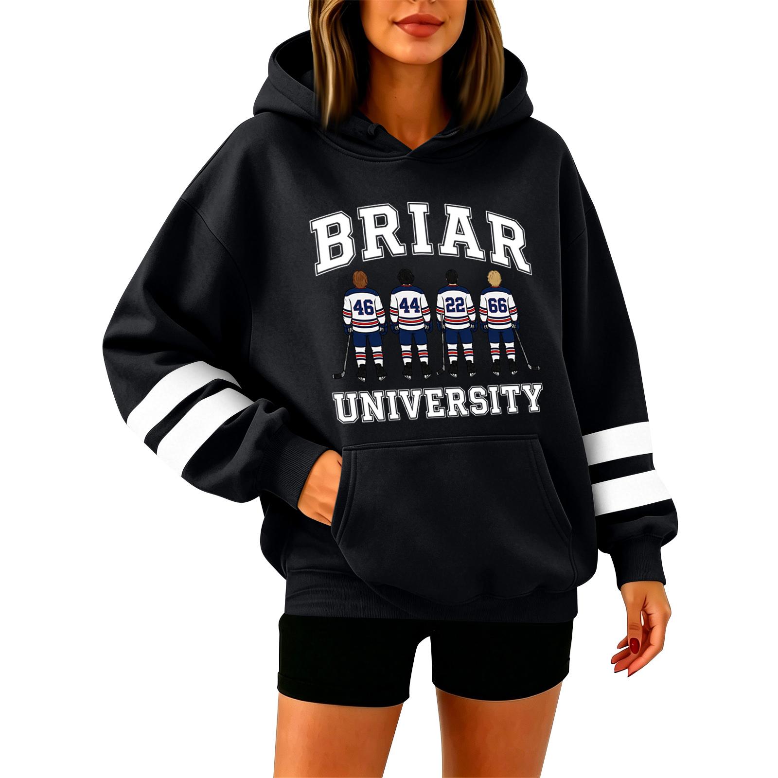 Women s Casual Letter Print Hoodie Long Sleeve Pullover Sweatshirt Top L