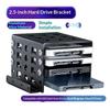 4 Bay 2.5 Inch To 3.5 Inch Ssd Hard Drive Enclosure Caddy Chassis Internal Mounting Adapter Bracket Aluminum Alloy Tray Holder