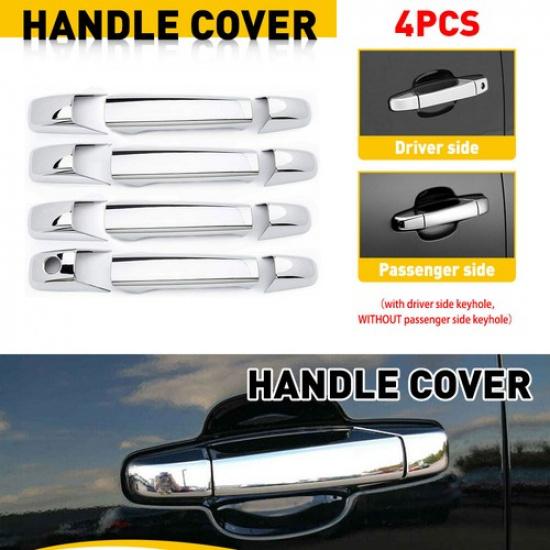 CHROME 4Door Handle Covers Fit 2007-2013 Chevy Silverado GMC Sierra 1500 Truck V