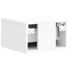 Wall Mounted Nightstand High Gloss White 34.5 x 33 x 20 cm