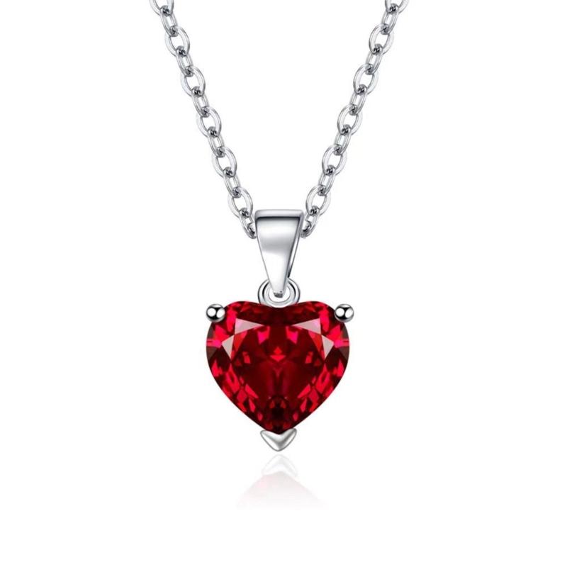 3Pieces Elegant Heart Shaped Cubic Zirconia Jewelry Set Necklace Earrings Ring Lightweight Accessories for Women