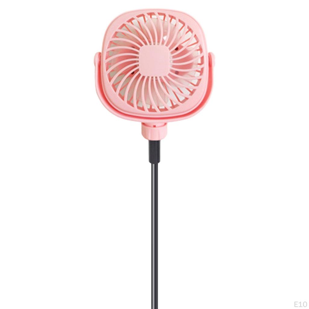 Clip On Fan Personal Quiet Portable Cooling Rechargeable USB Mini 3 Speeds for Car