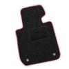 Velour Driver Floor Mat - Car Mat Fits: Renault Captur I 2013-2019 Black Piping