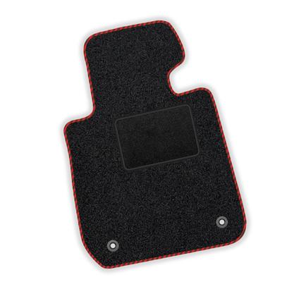 Red Velour Driver Floor Mat, Car Mat Fits: Lexus RZ 2022-, Subaru Solterra 2023-, Toyota bZ4X 22-, Red Edging