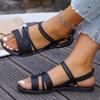Fashion Summer New Round Toe Comfortable and Lightweight Casual Sandals Fashionable Large-size Open-toe Outer Wear Slippers for Women's