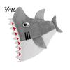 Funny Shark Hat for Parties Mask Adults/Kids, Plush Headgear, Adjustable Costume Hood Halloween Theme Photo Prop Unique Prank Gift Friends