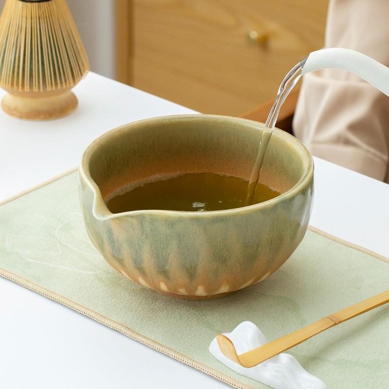 5/7piece Set Ceramic Gradual Change Color Tea Stand Matcha Bowl Set To Order Tea Japanese Style Complete Set of Tea Tools