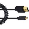 10.2Gbps Micros HDMIs To HDMIs Male Cable with Gold Plate Connectors for Superior Signal Performances and Durability