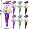 50/10Pcs Cute Balloon Stick Halloween Witch Pumpkin Cat Ghost Balloons Festival Aluminum Film Globos Halloween Decoration Supply